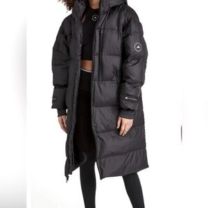 NWT Adidas by Stella McCartney long hooded puffer jacket SZ XL.